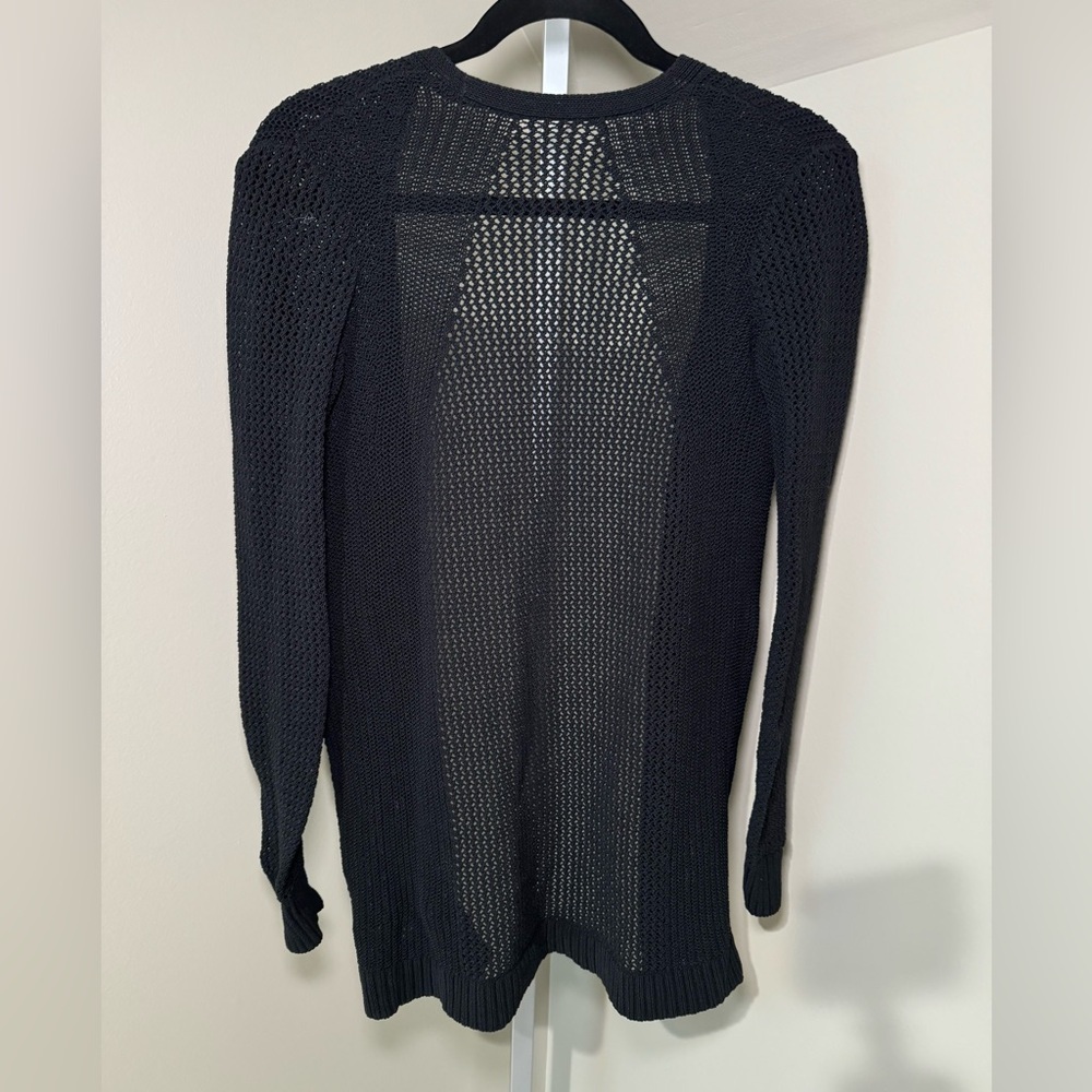 Athleta women’s XXS black open knit cardigan wrap. - Picture 2 of 6